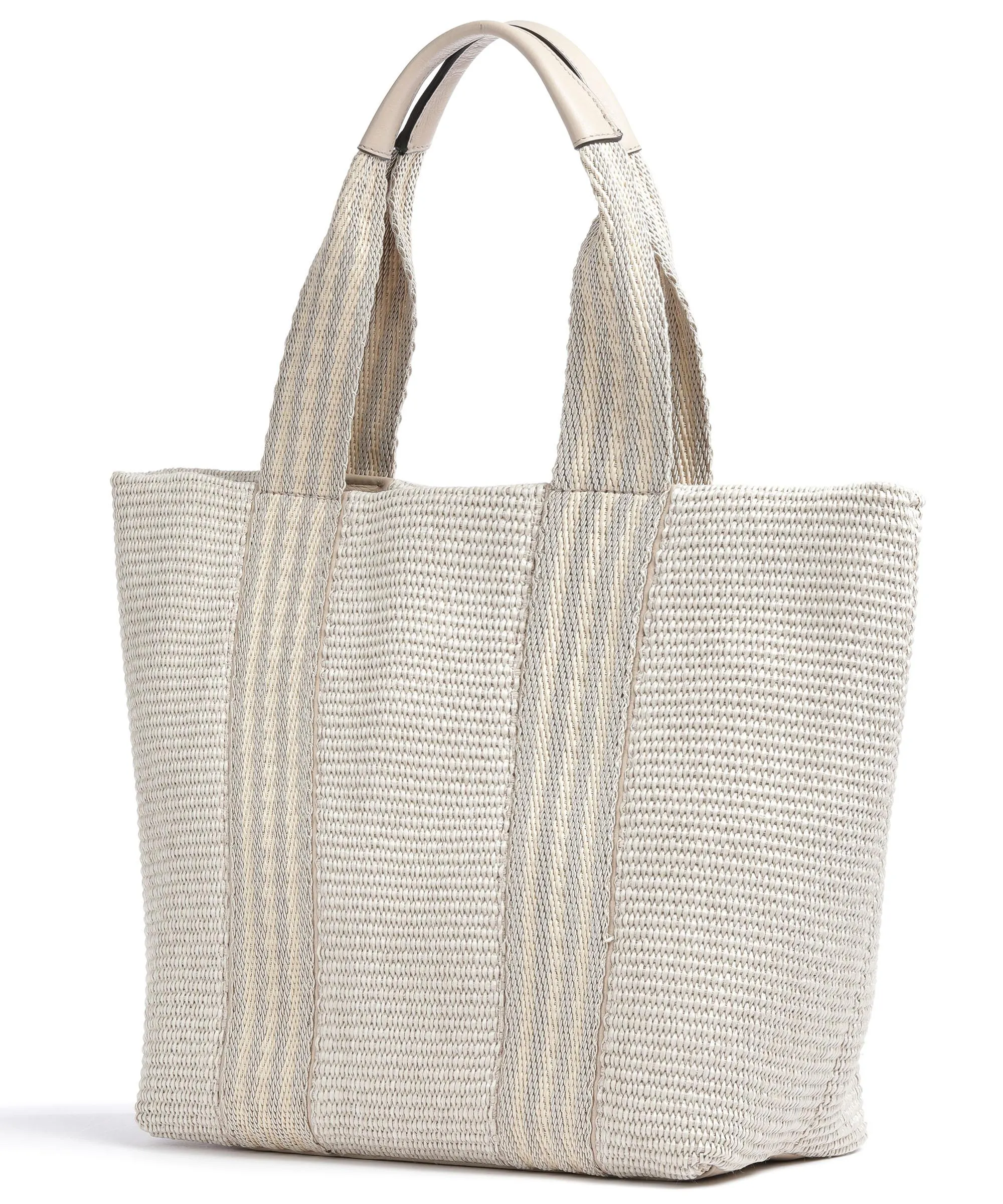  Abro Raffia Kaia Borsa shopper sintetico avorio  