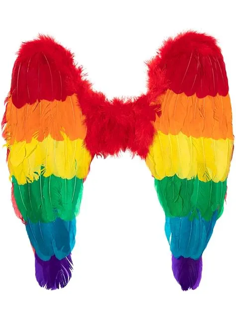Ali arcobaleno multicolore