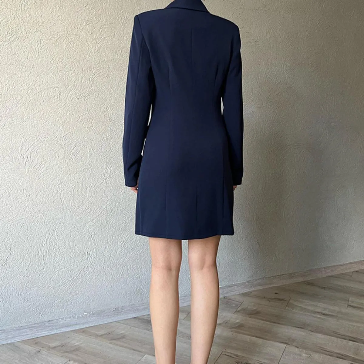 Autunno Moda Abito a vita alta per le donne Elegante patchwork con scollo a V Tasca sottile Mini abito da festa Looks 2024