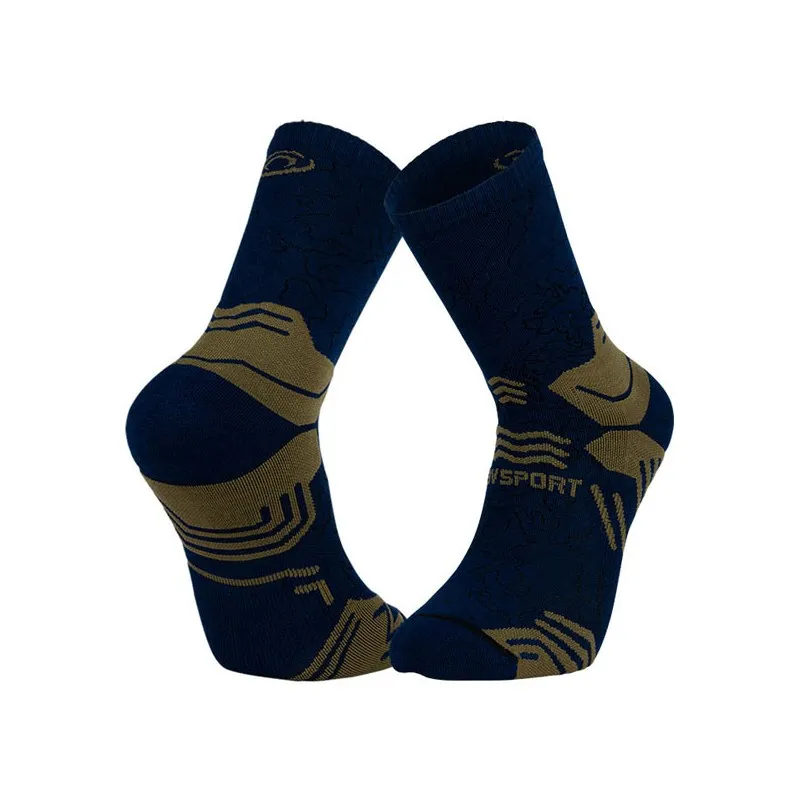 BV SPORT TREK GR LYOCELL CALZINO RUNNING TRAIL TECNICO MID - NAVY/KAKI
