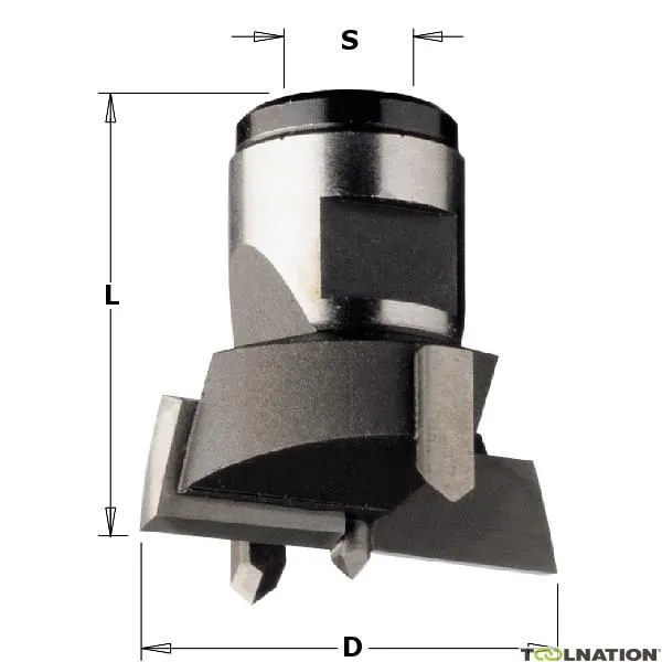 CMT 501.340.12 Trapano per testa di cilindro con attacco filettato femmina, 34 mm, albero M12x1 sinistro