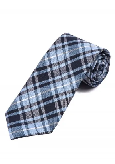 Cravatta business con motivo a quadri blu navy