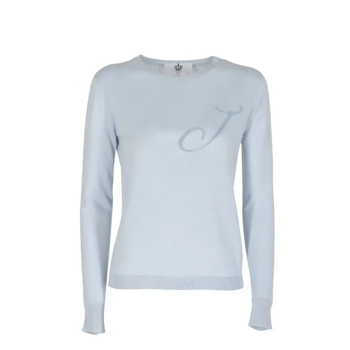 Crown of Edinburgh Cashmere maglia azzurro 