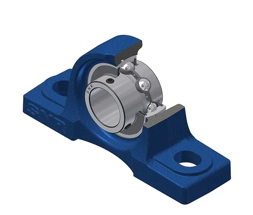 Cuscinetto flangiato SNR, 2 fori di montaggio, Ø int 20mm, in Fusione grigia