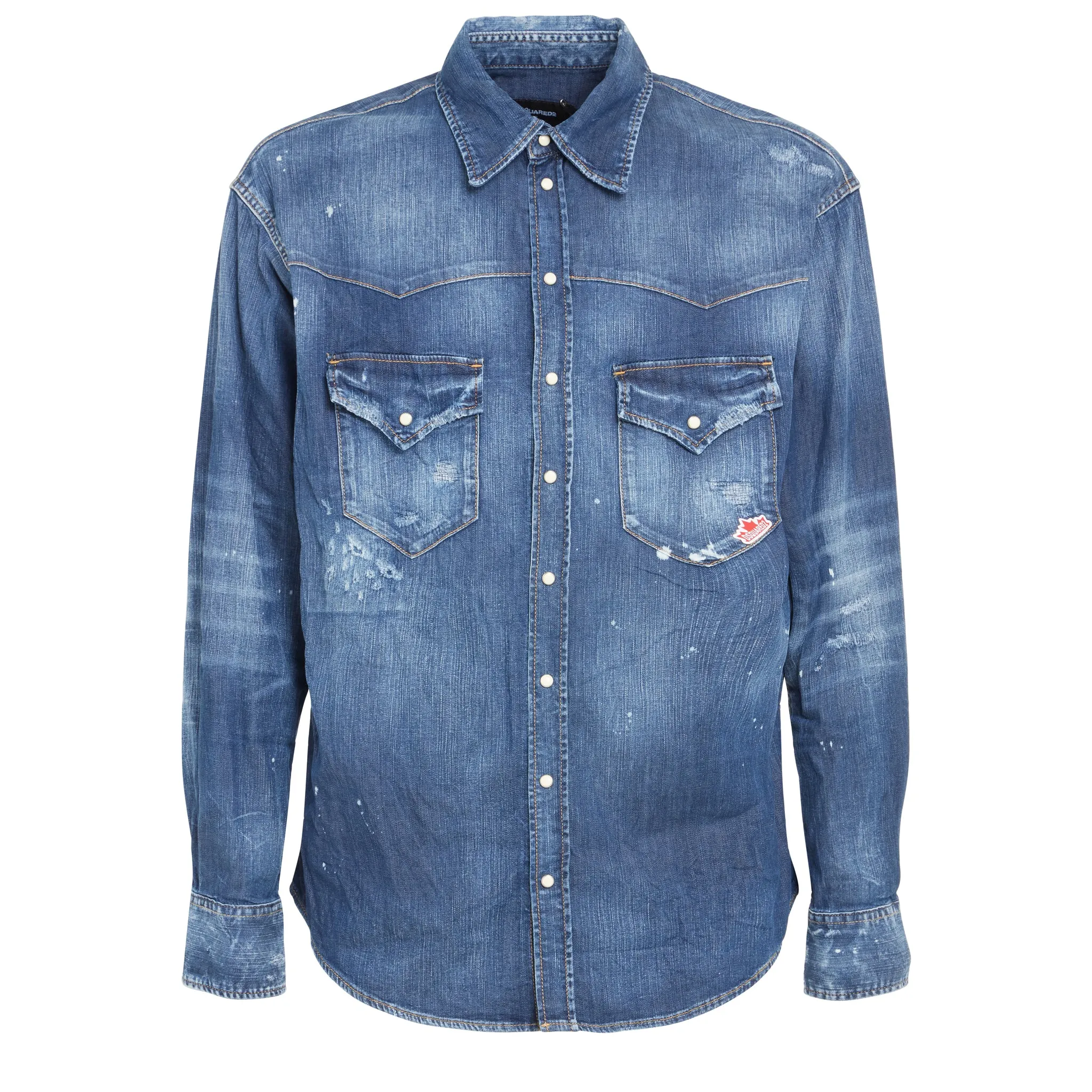 DSQUARED2  Camicia ''D2 Leaf West'' in denim blu