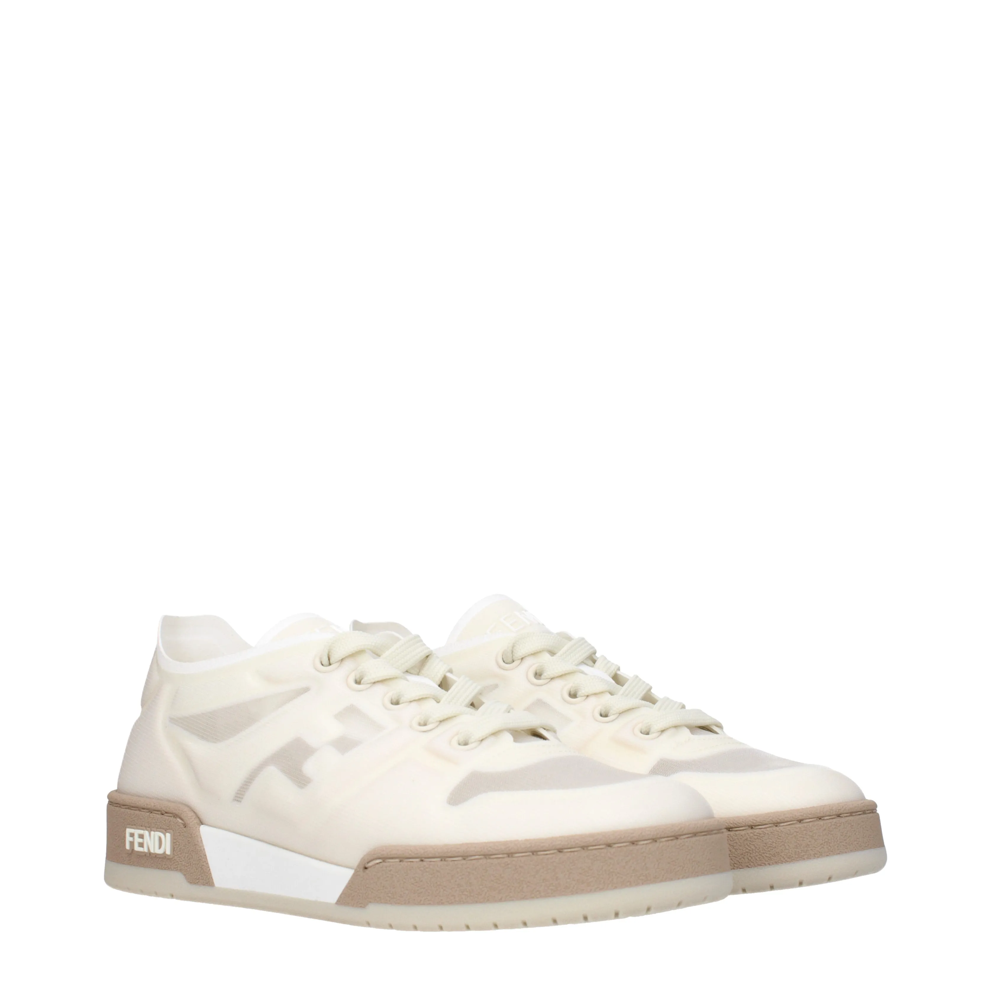 Fendi Sneakers Donna Rete Beige/Avorio