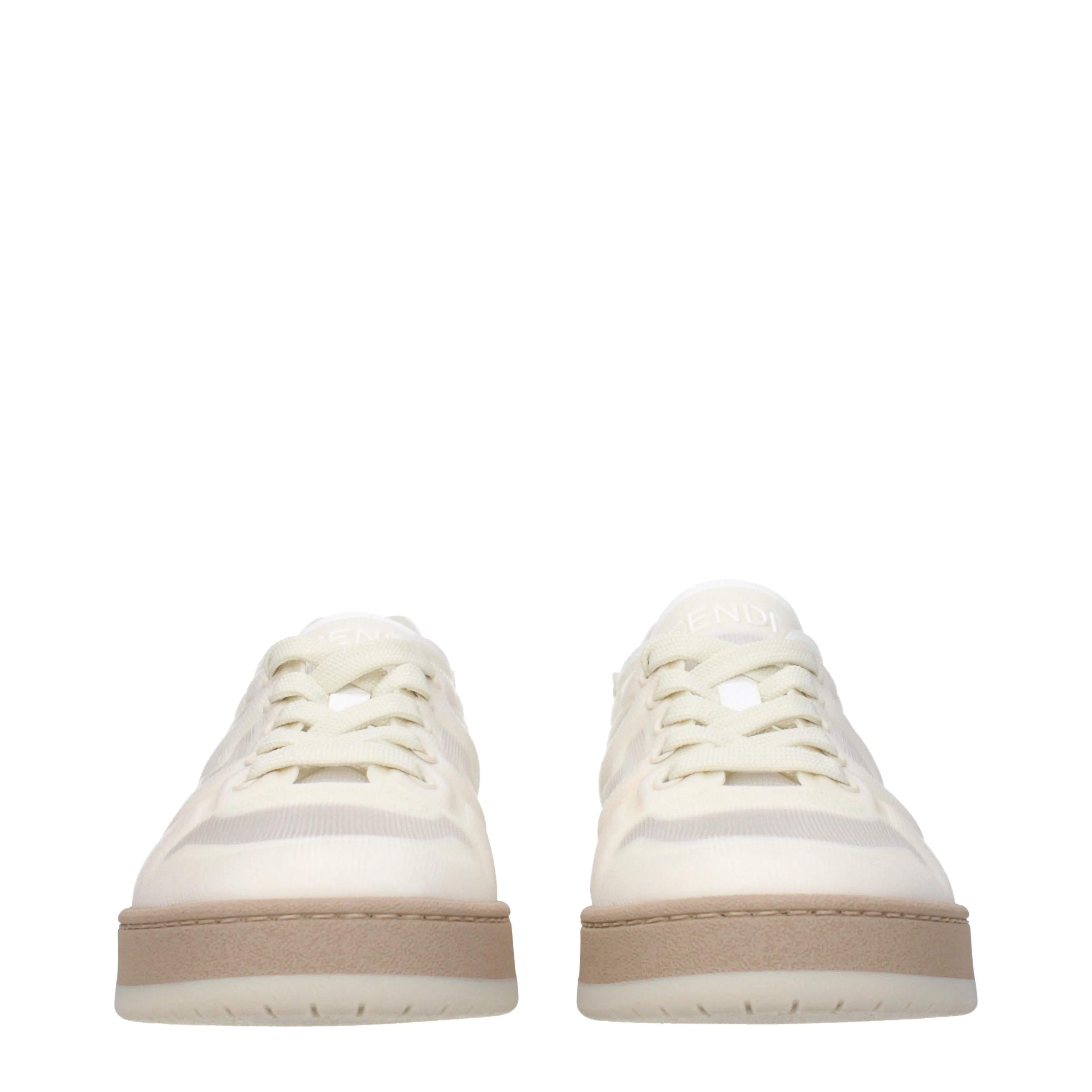 Fendi Sneakers Donna Rete Beige/Avorio