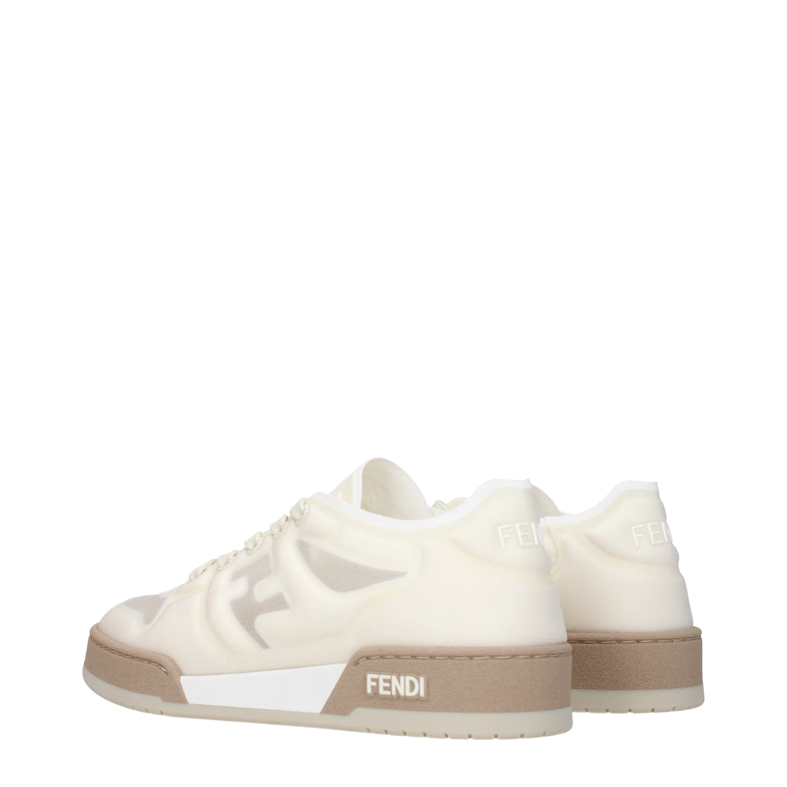 Fendi Sneakers Donna Rete Beige/Avorio