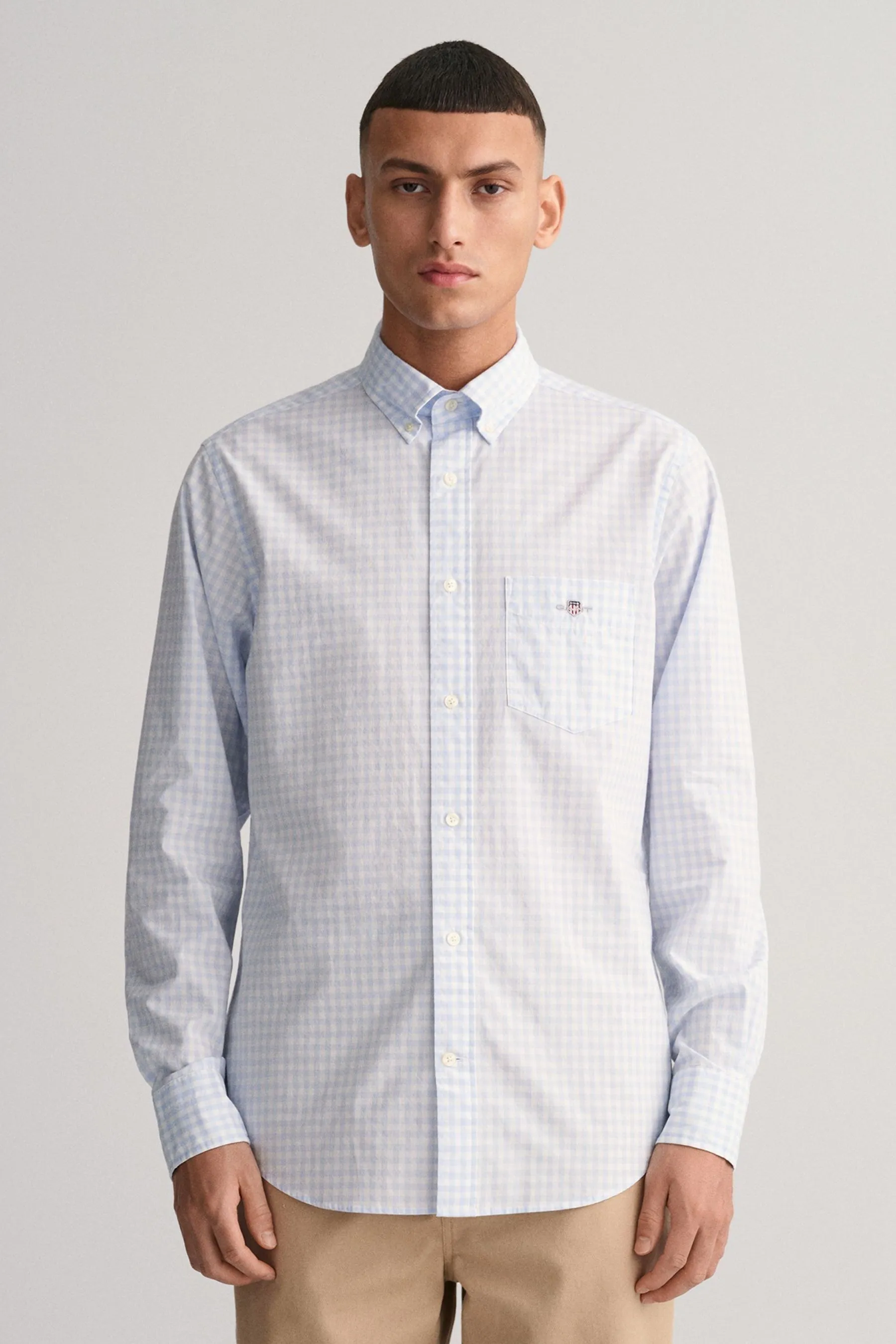 GANT Camicia in popeline A quadretti 100% cotone    