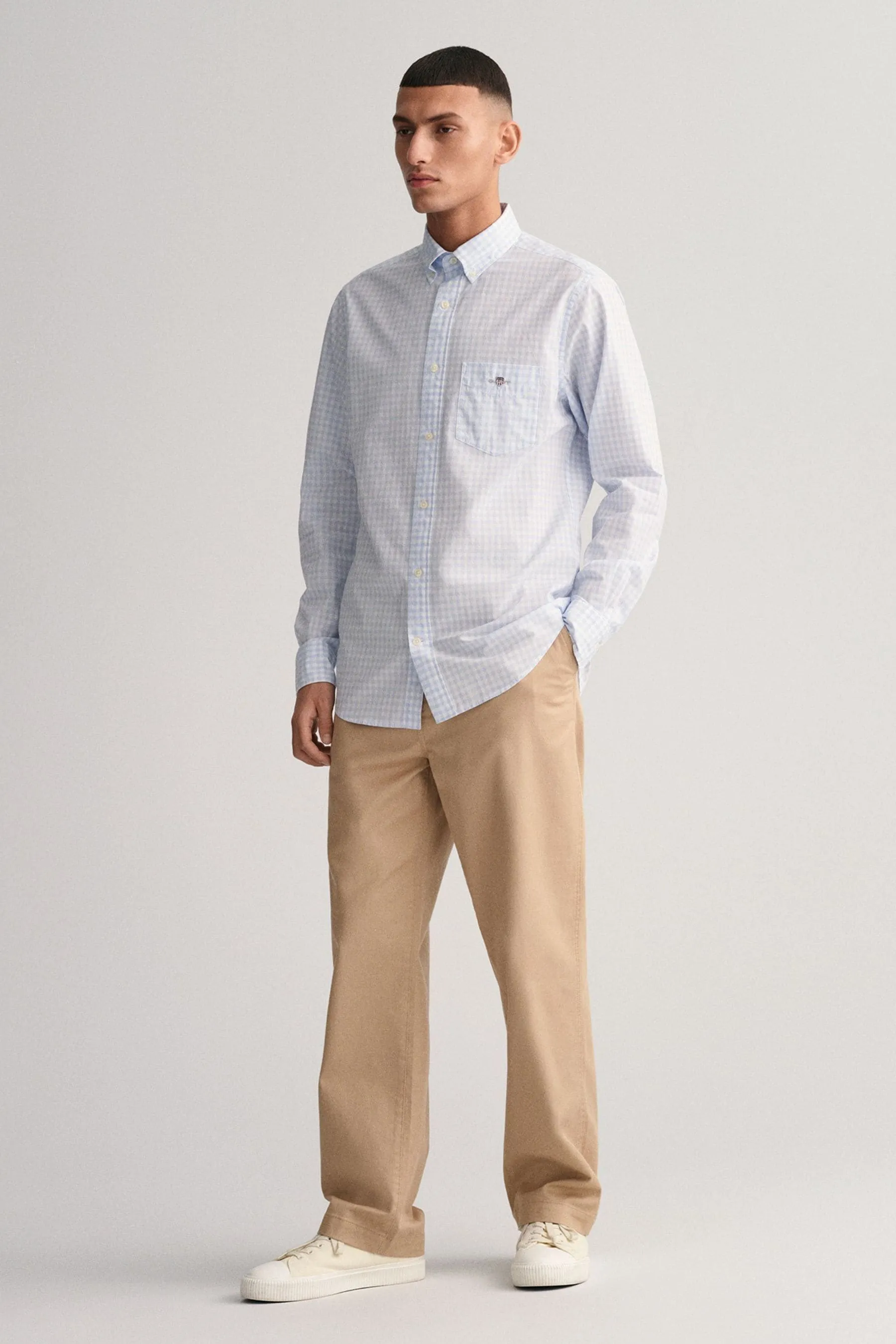 GANT Camicia in popeline A quadretti 100% cotone    