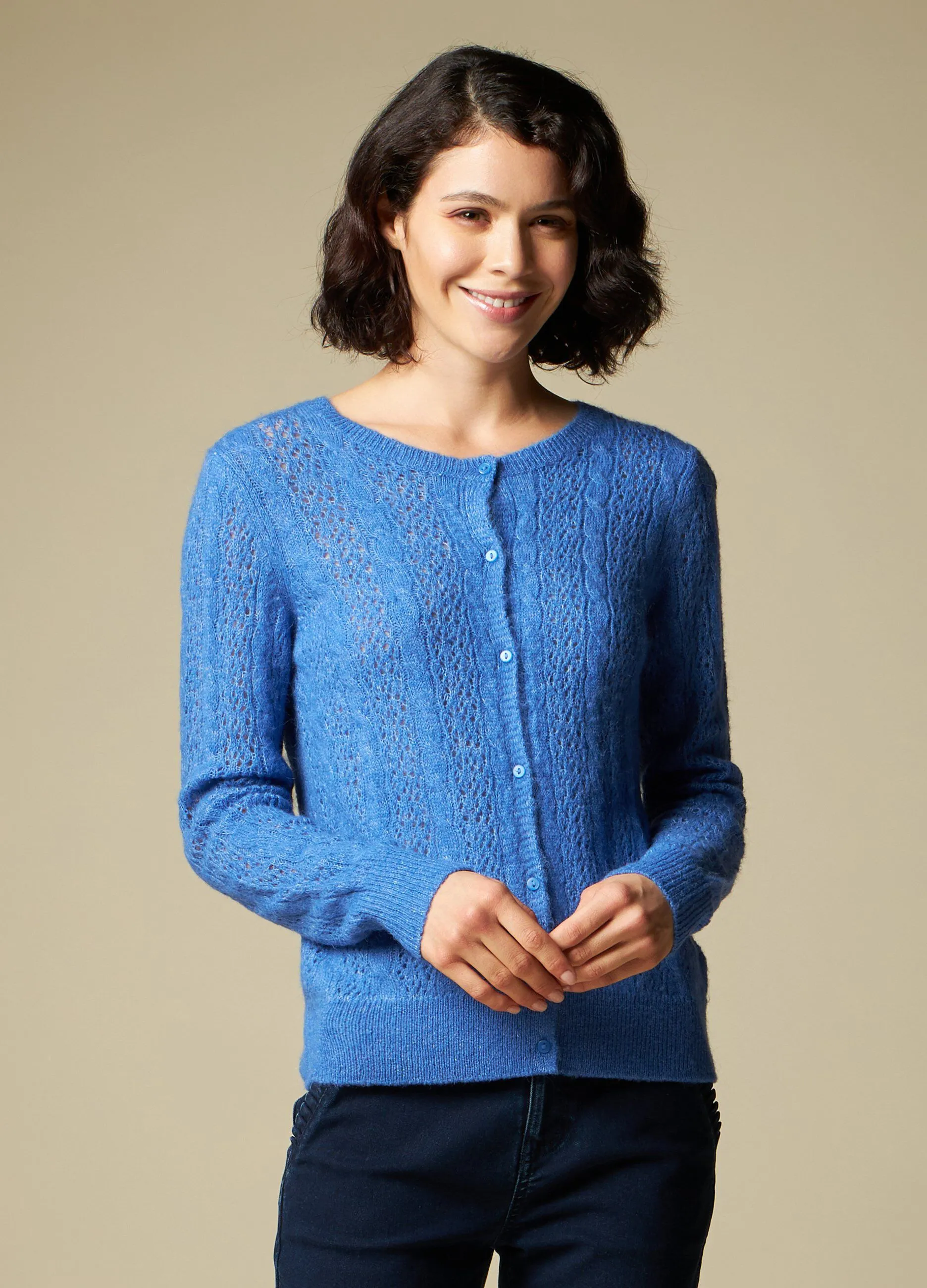 IWIE  Cardigan in misto lana di alpaca donna
