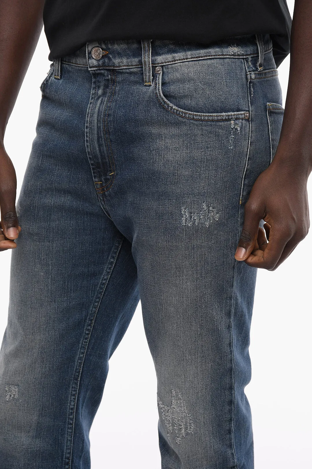 Jeans STINGHER Regular Fit con Cuciture a Vista 20cm