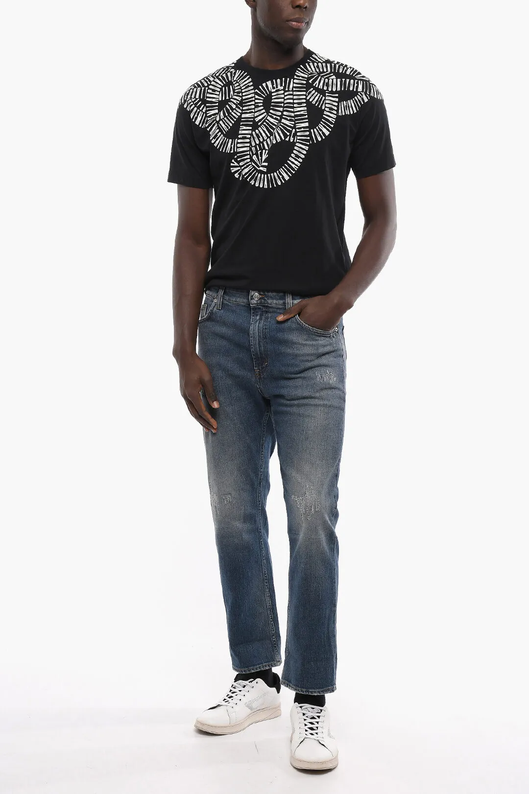 Jeans STINGHER Regular Fit con Cuciture a Vista 20cm