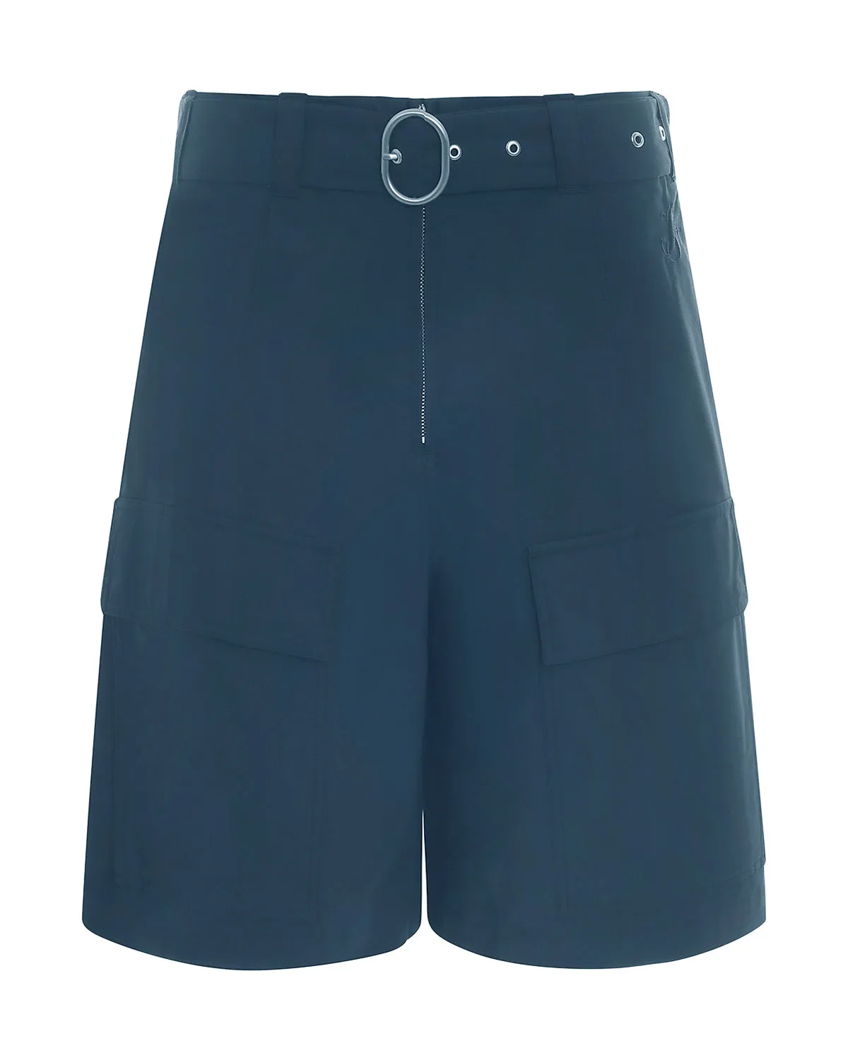 JIL SANDER BELTED CARGO TROUSER SHORTS