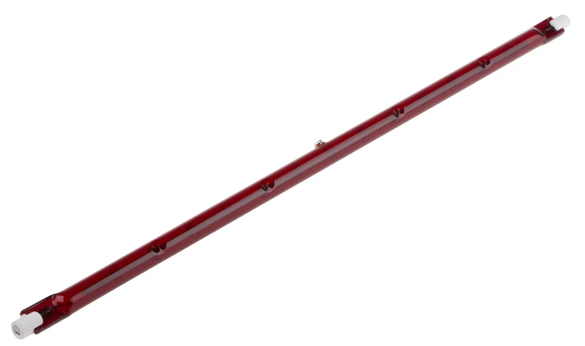 Lampada termica a infrarossi (IR) RS PRO, lunghezza 348 mm, Ø 10mm, 1500 W, 110 V, lampada rossa da 5000h, con base R7S