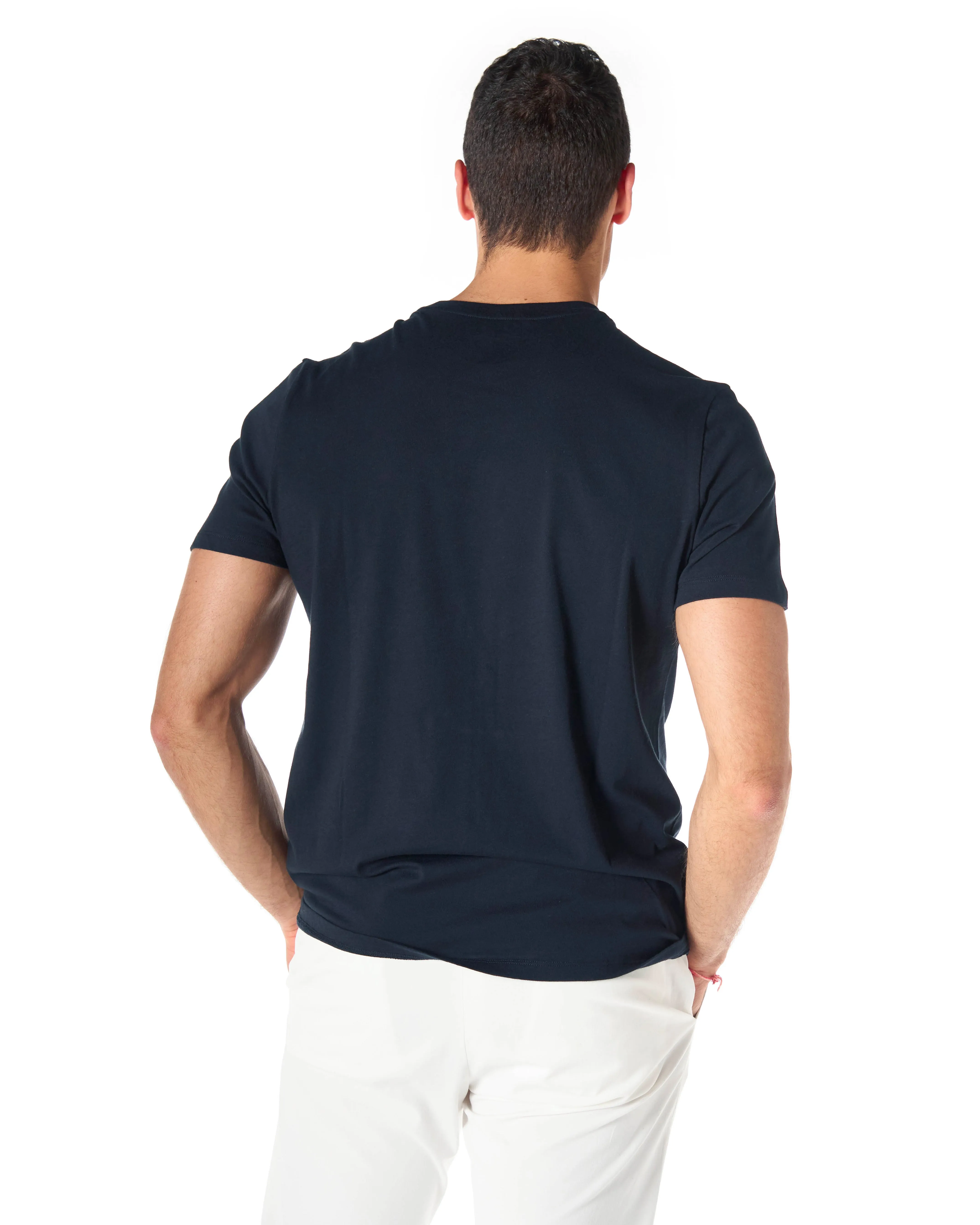 MAJESTIC T shirt silk touch color blu