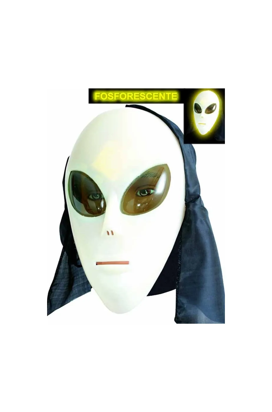 Maschera alieno di Roswell fluorescente