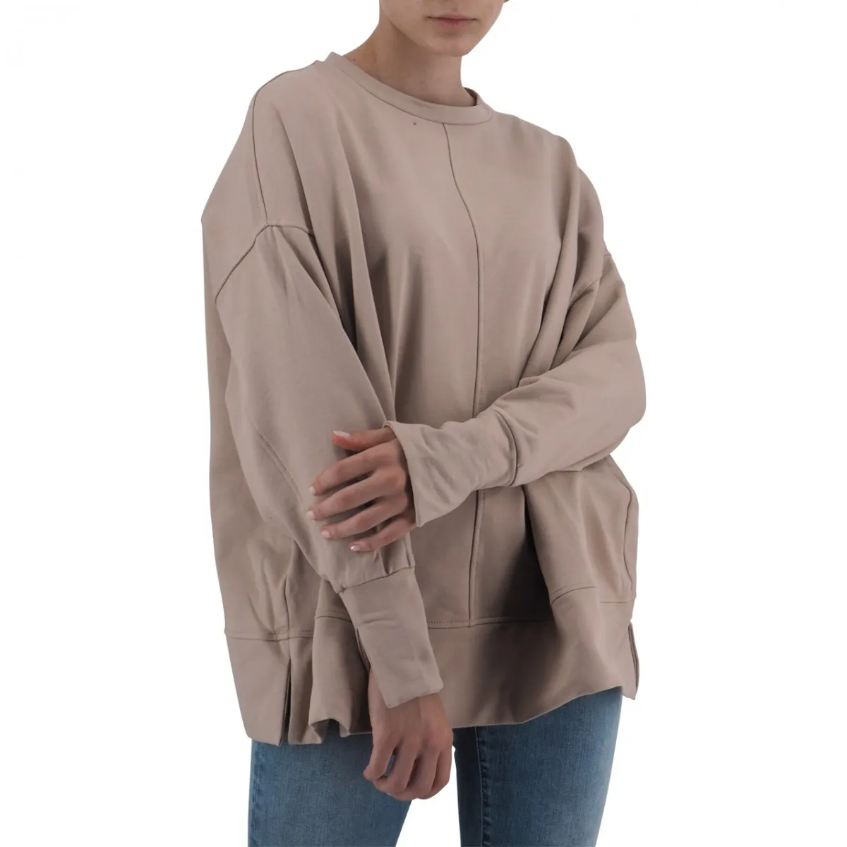 Maxi Maglia In Cotone Girocollo