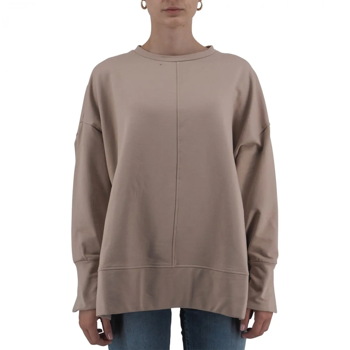 Maxi Maglia In Cotone Girocollo