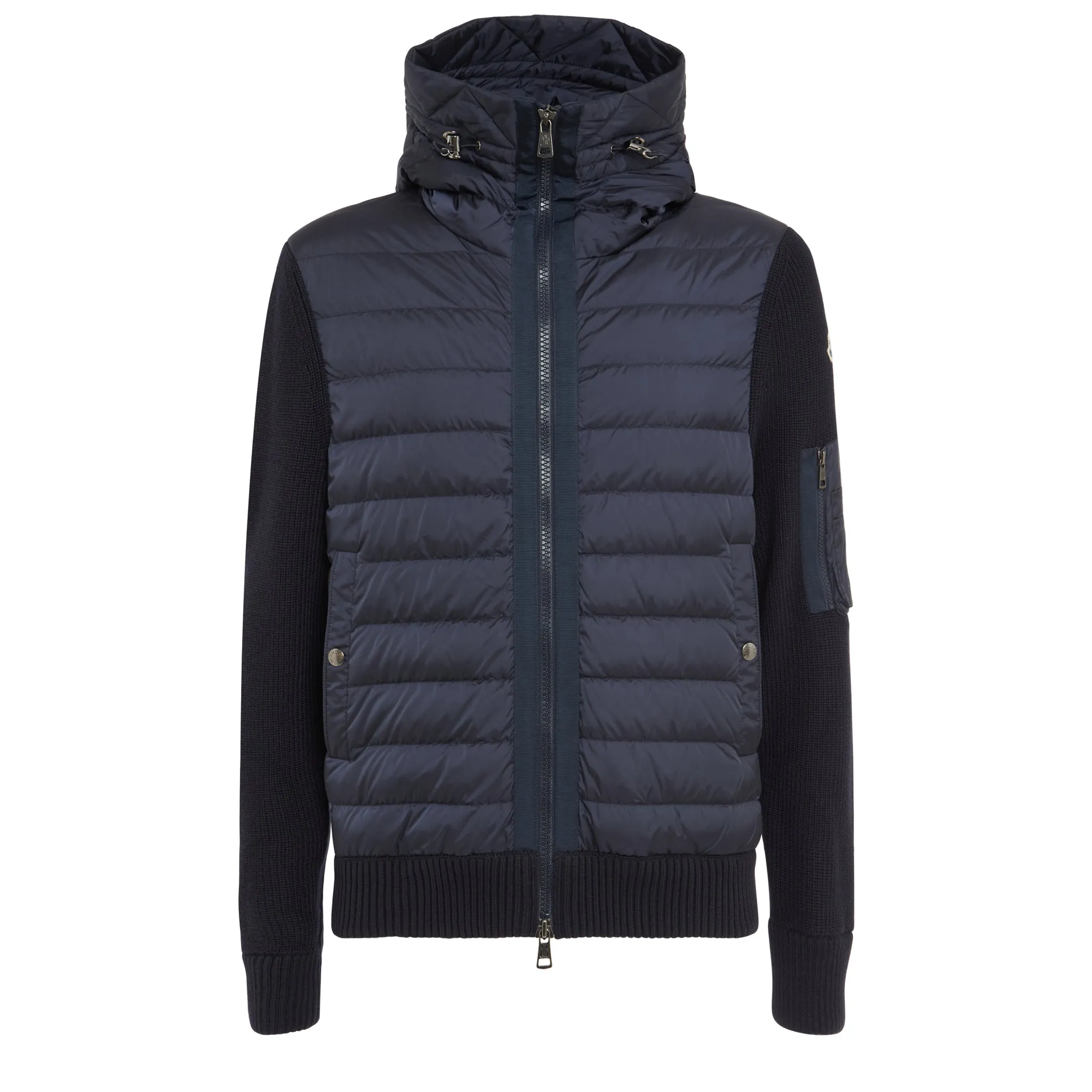 MONCLER  Cardigan in tessuto blu