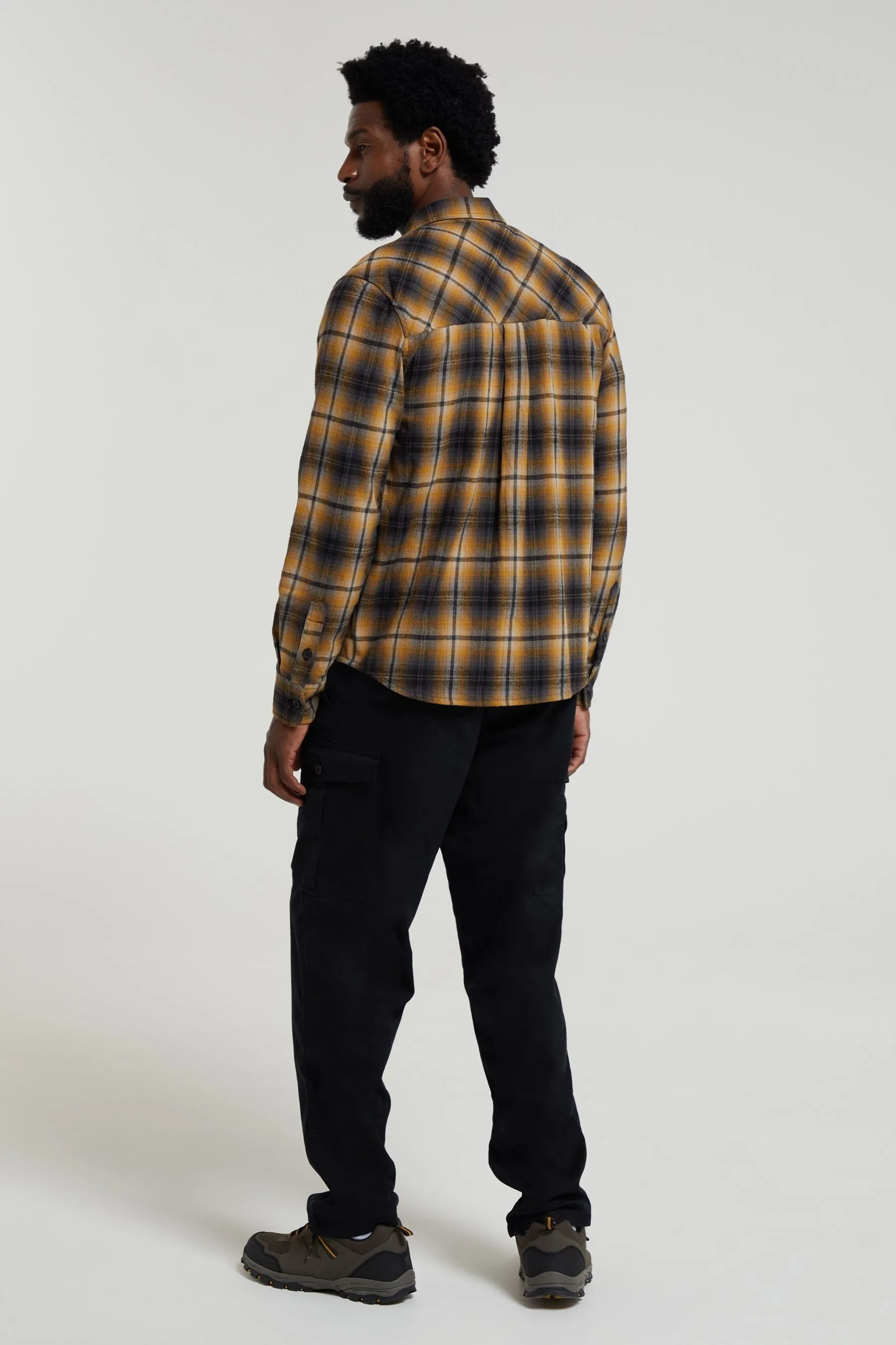 Mountain Warehouse Camicia Uomo Trace Flannel 100% Cotone Manica lunga    