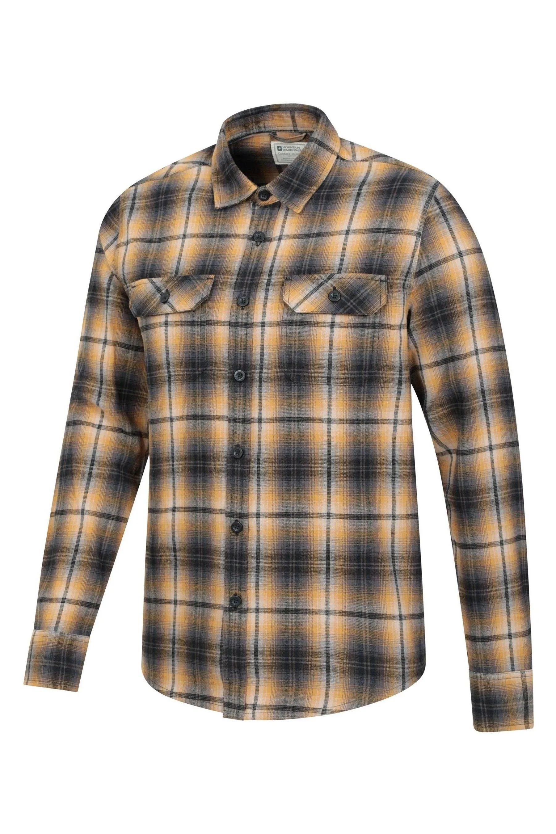 Mountain Warehouse Camicia Uomo Trace Flannel 100% Cotone Manica lunga    