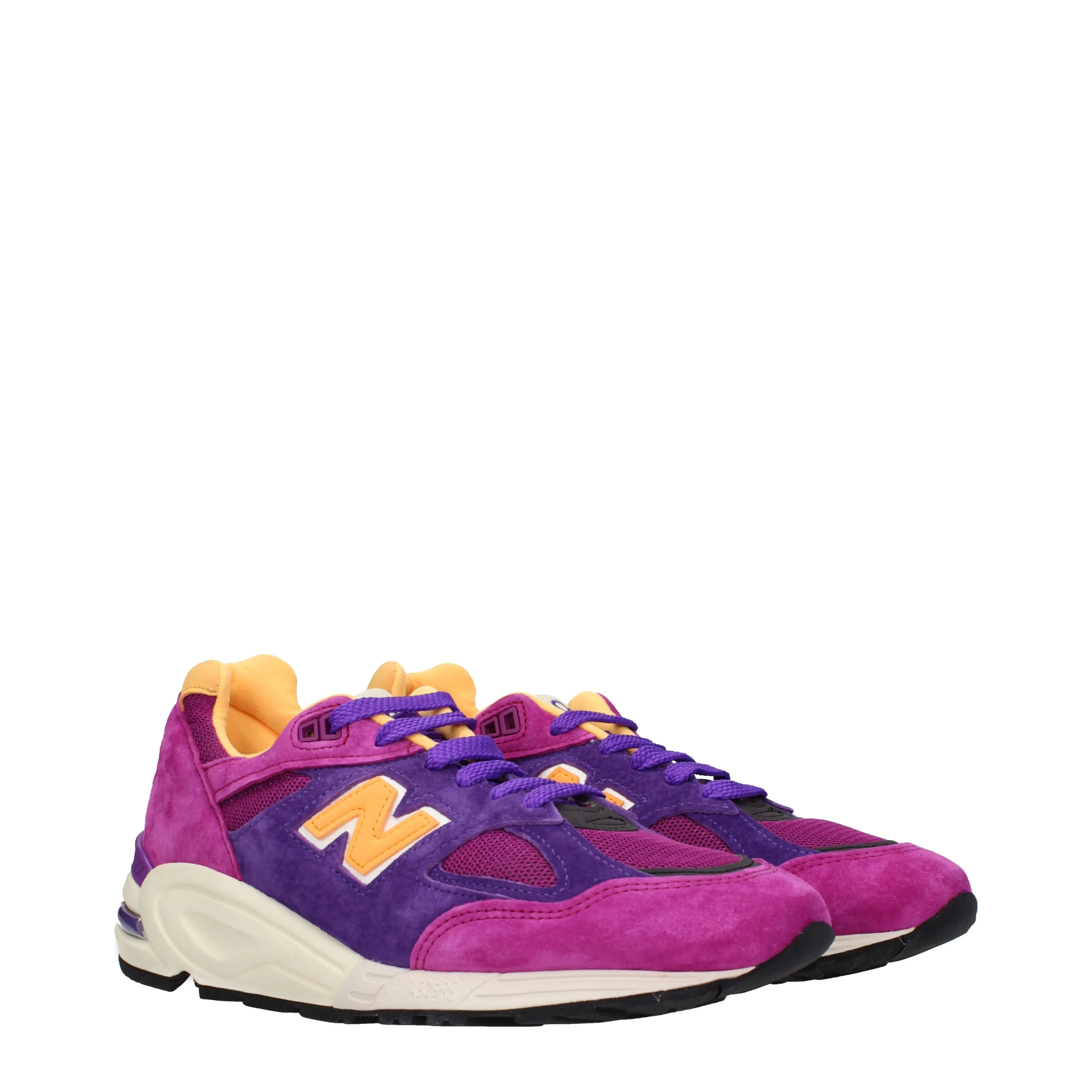 New Balance Sneakers 990 Uomo Camoscio Viola/Giallo