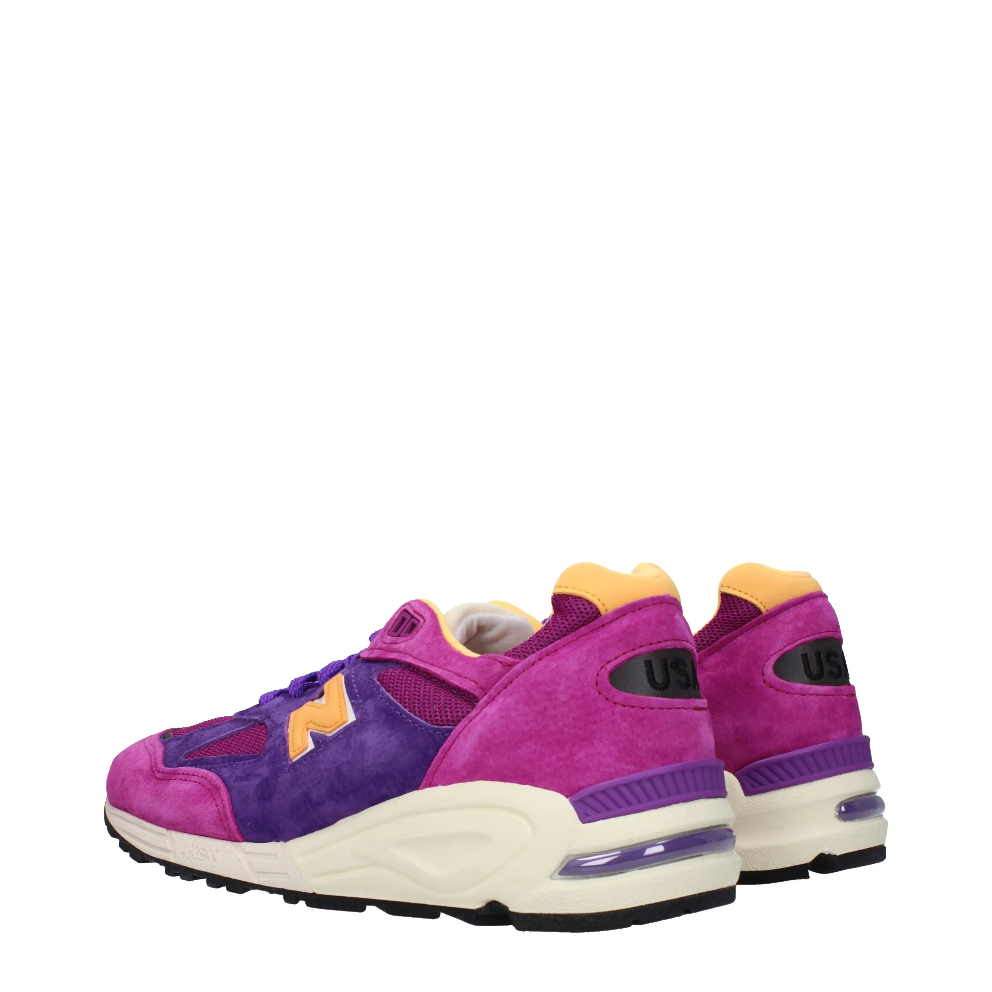 New Balance Sneakers 990 Uomo Camoscio Viola/Giallo