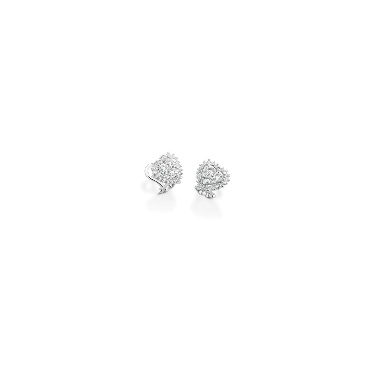 Orecchini fantasia Kouvola in oro bianco 18k con diamanti naturali e vvs
