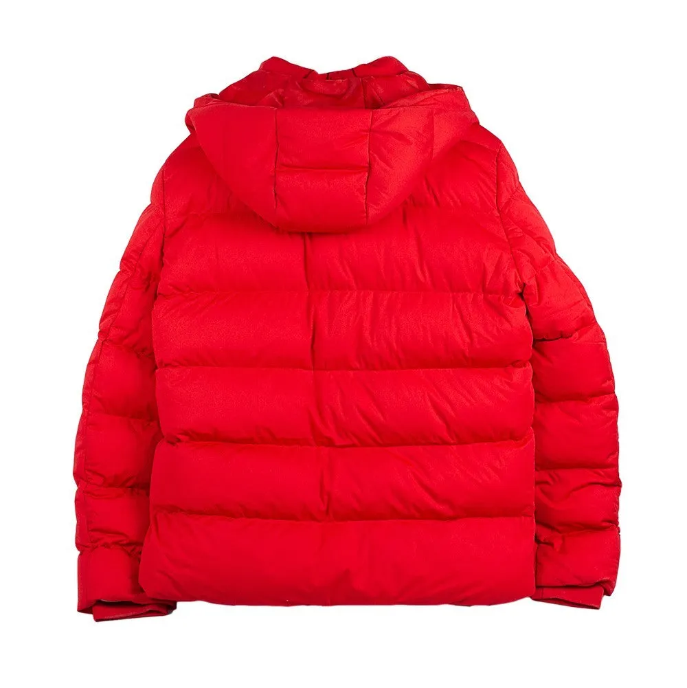 Piumino Uomo Hooded Boxy Puffer Jacket Fire Red