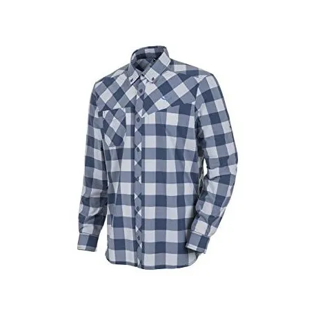 Salewa PUEZ DRY M L/S SHIRT M CHESS DARK DENIM