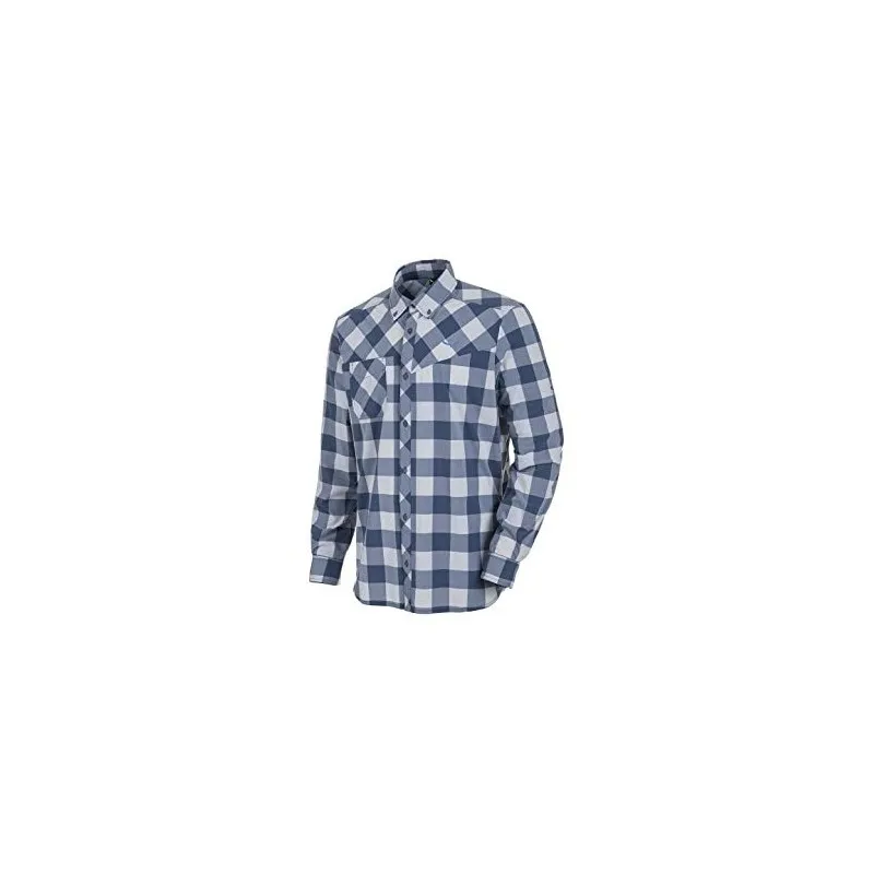 Salewa PUEZ DRY M L/S SHIRT M CHESS DARK DENIM