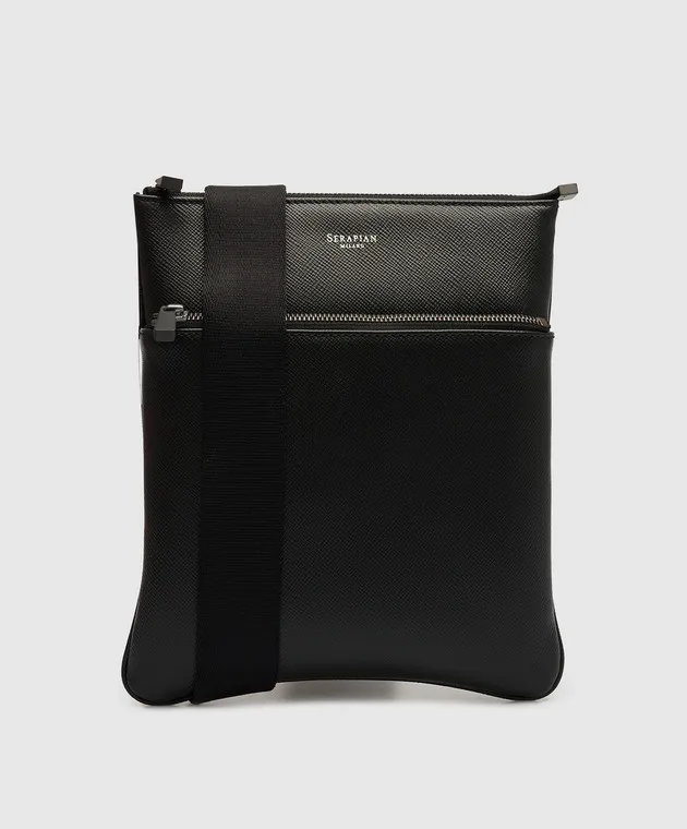 Serapian Borsa a tracolla in pelle nera SREVLMML679423Y292