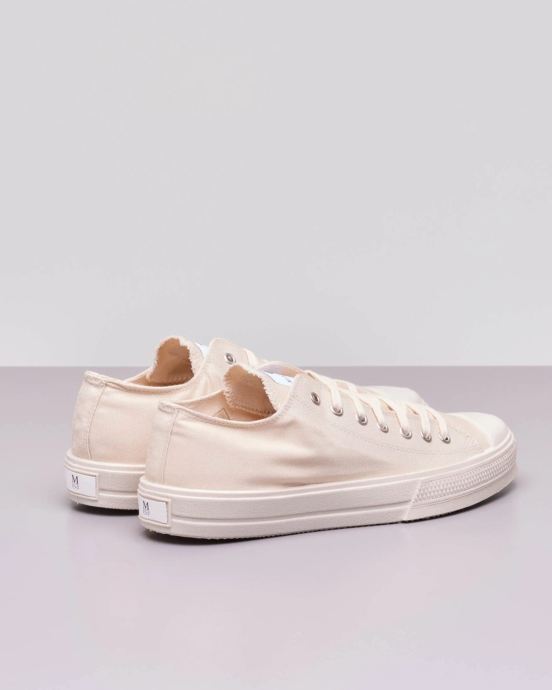 Sneakers beige in tela di cotone