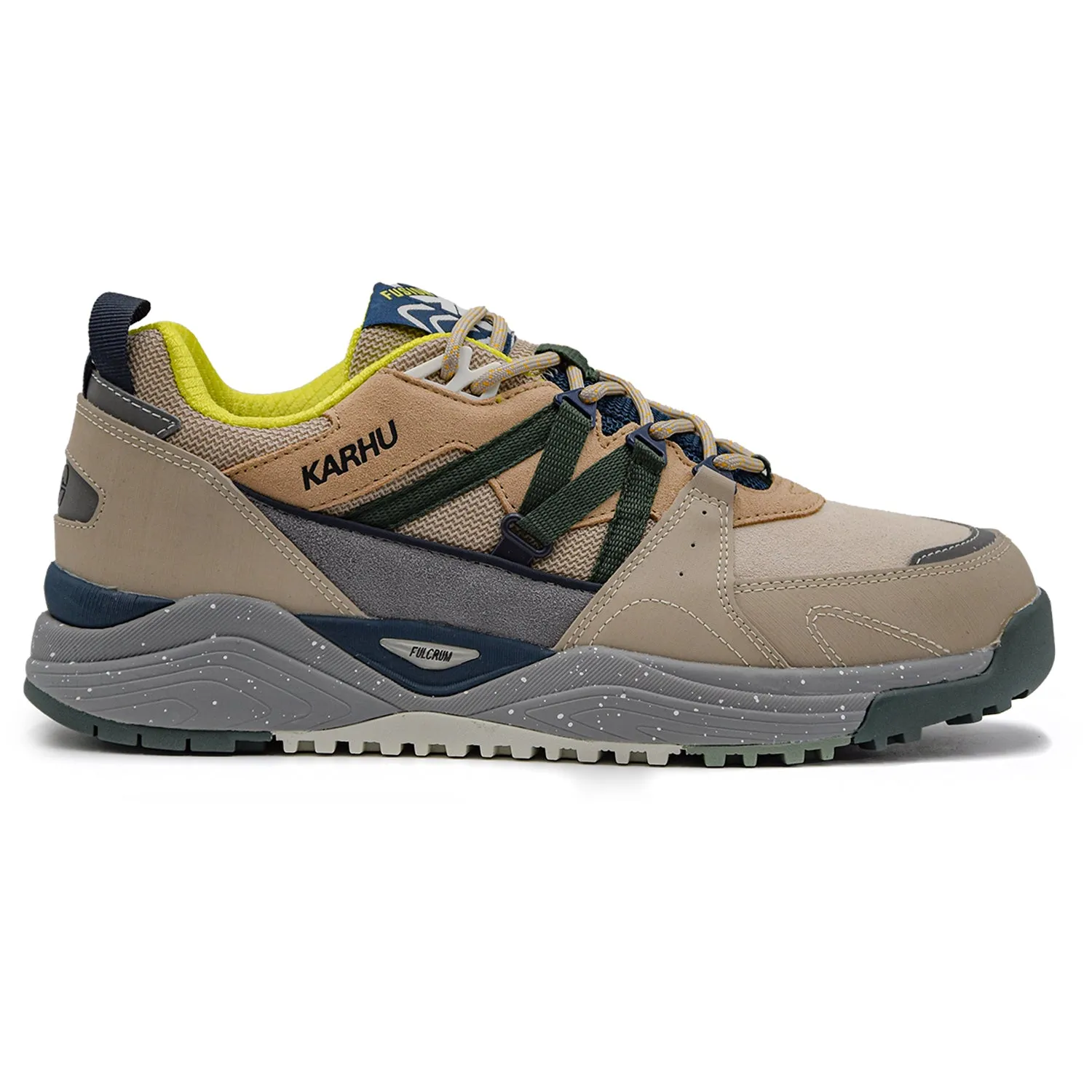Sneakers Uomo Beige Karhu Fusion XC Sistema Fulcrom E Logo Verde