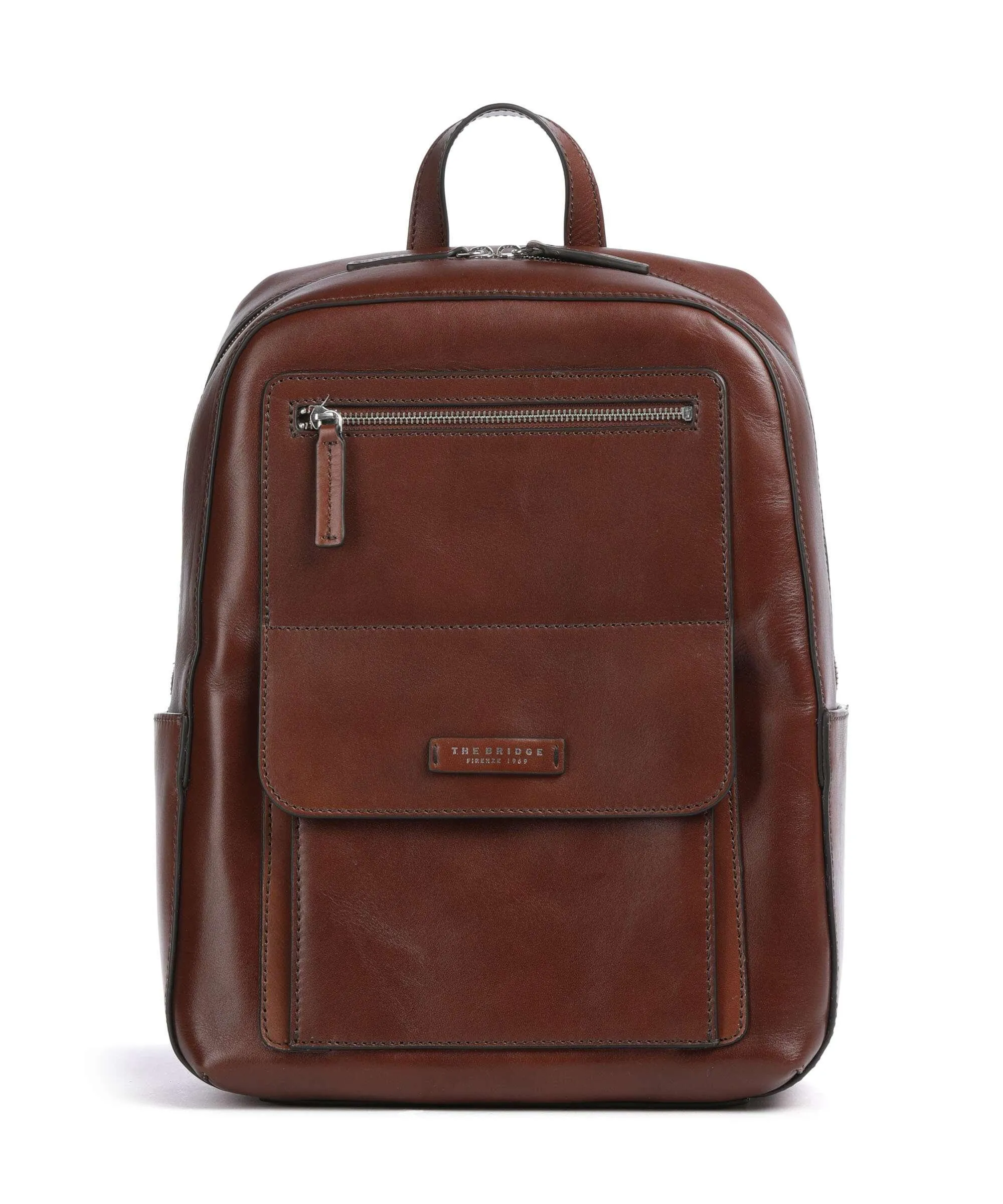  The Bridge Alberto Zaino 14″ pelle di vacchetta finemente grana marrone  