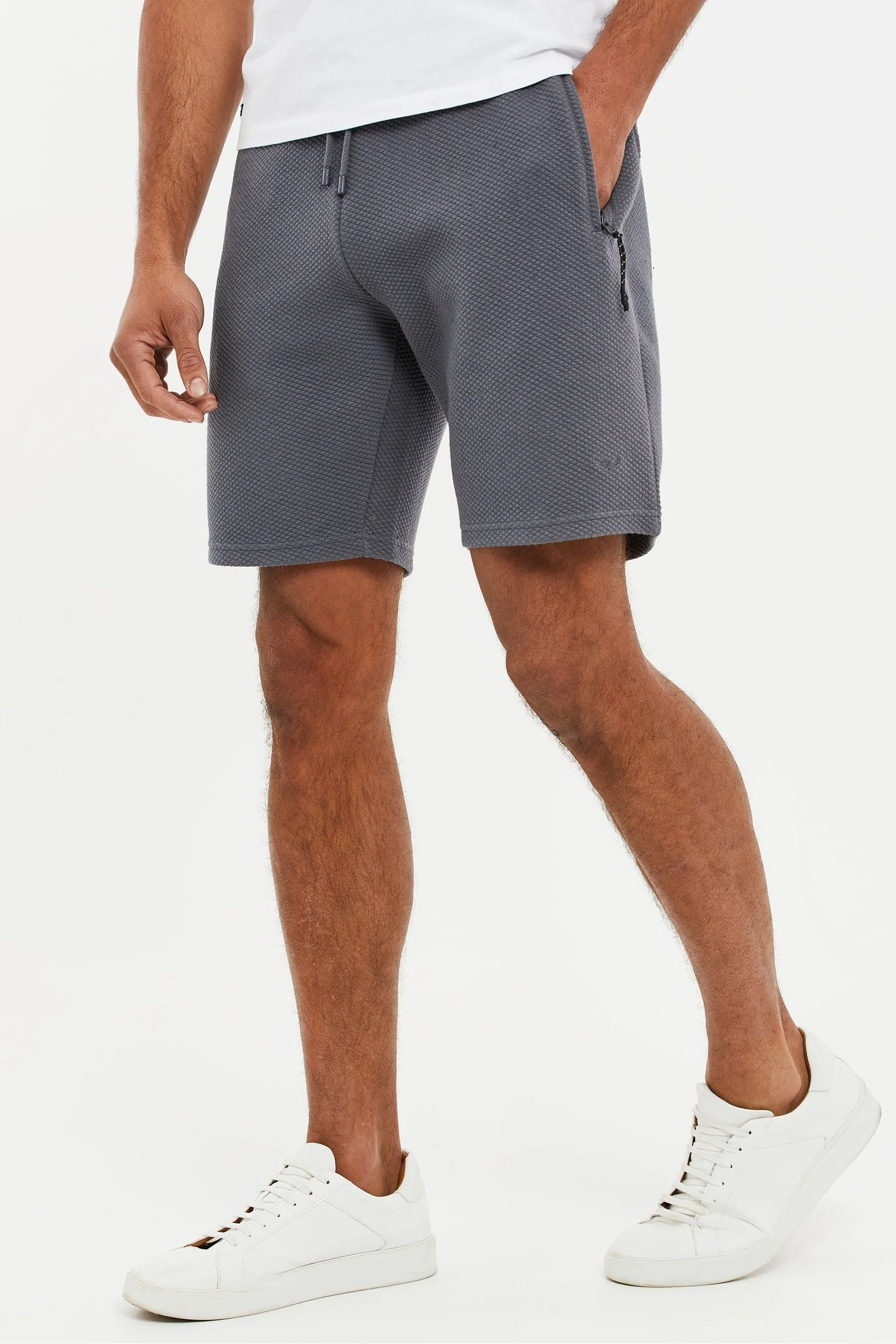 Threadbare - Shorts in felpa testurizzati a nido d'ape    