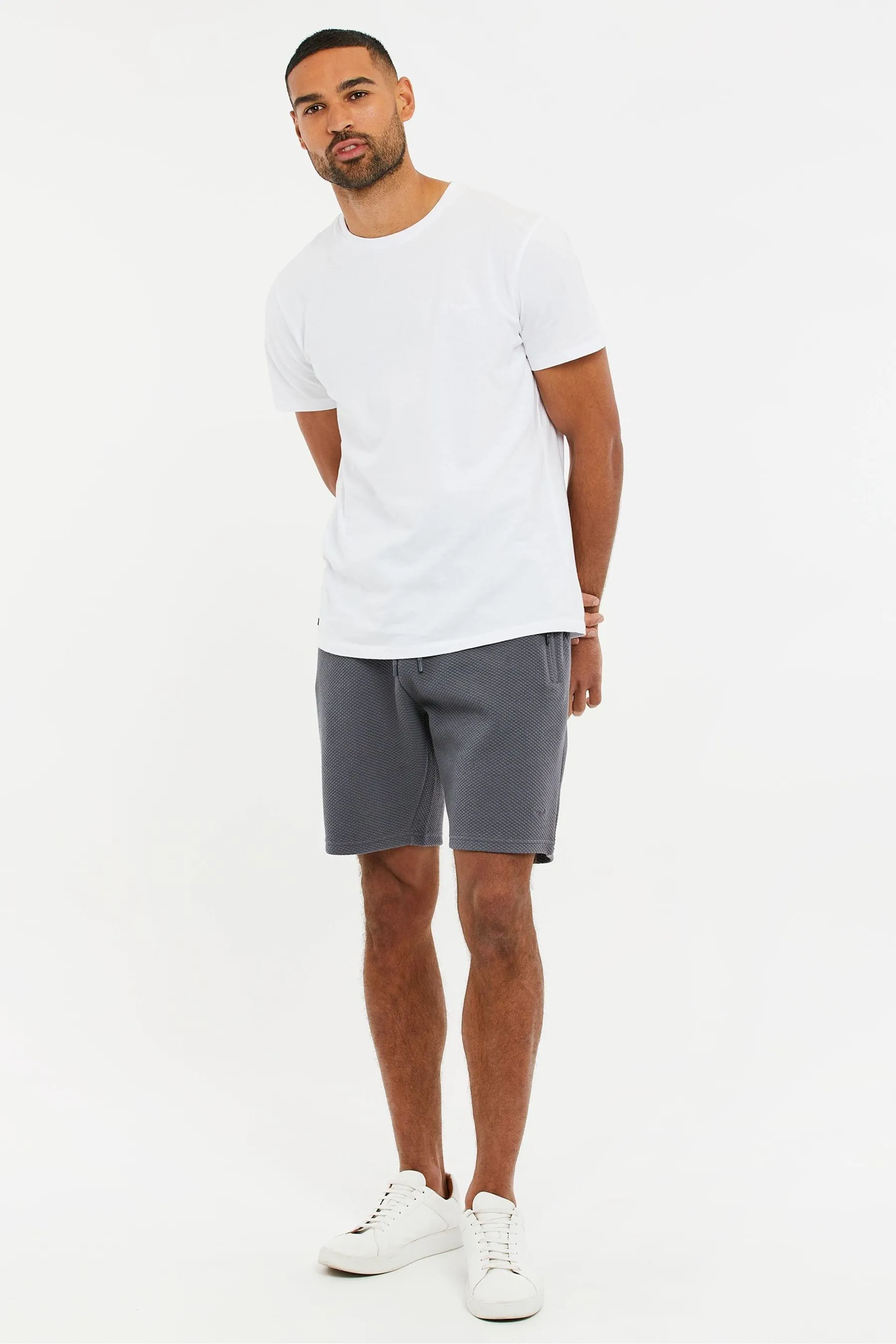 Threadbare - Shorts in felpa testurizzati a nido d'ape    
