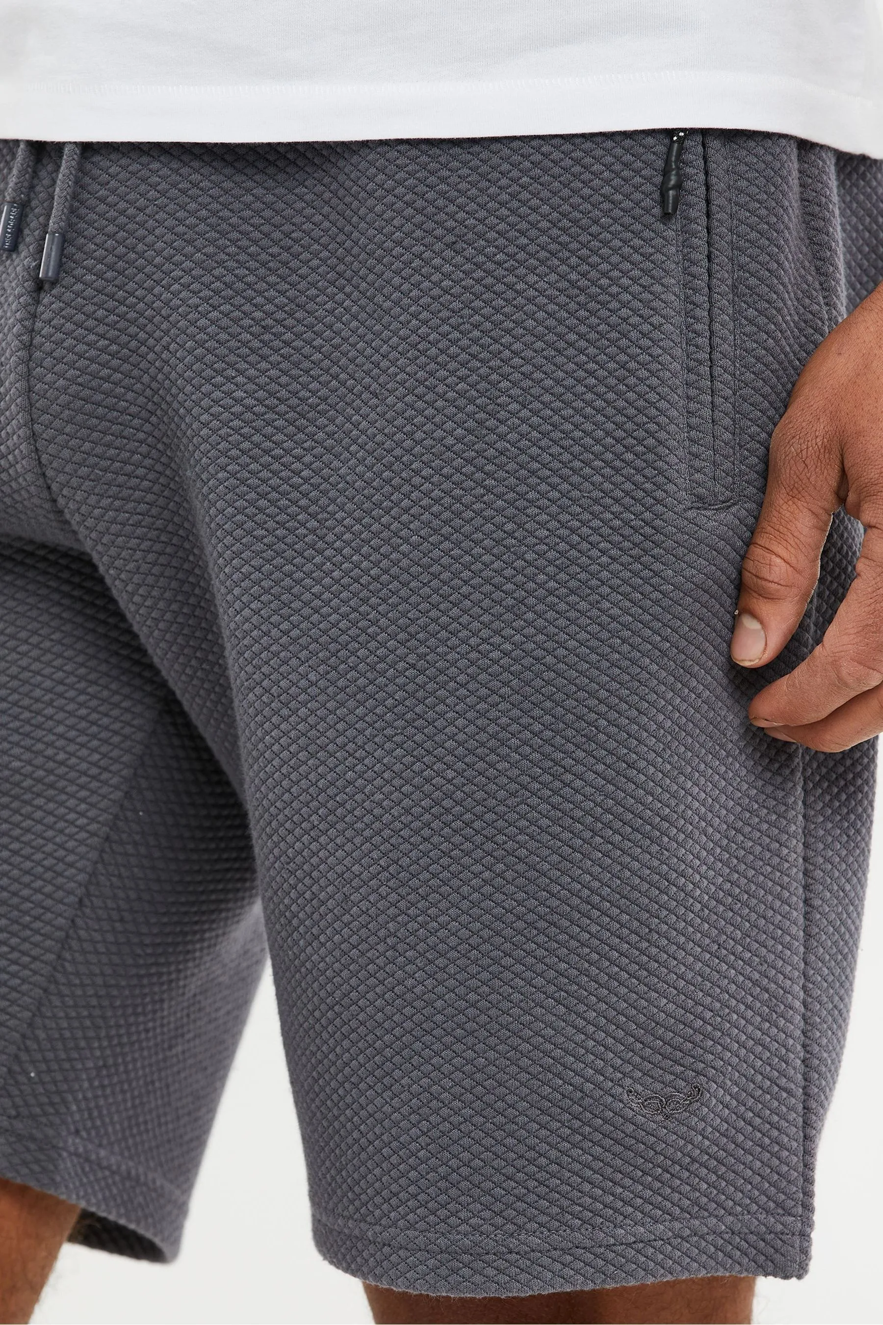Threadbare - Shorts in felpa testurizzati a nido d'ape    