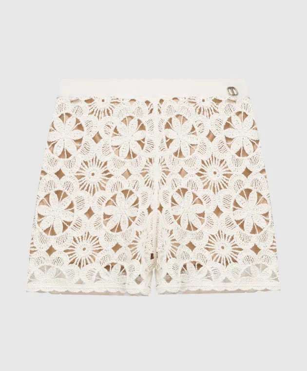 Twinset Shorts in pizzo beige 241TT3231